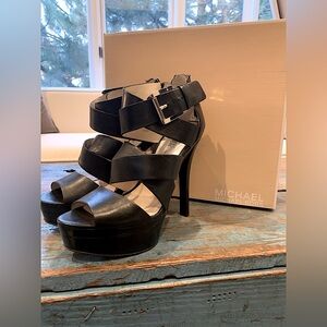 Michael Kors Black Strappy Heels